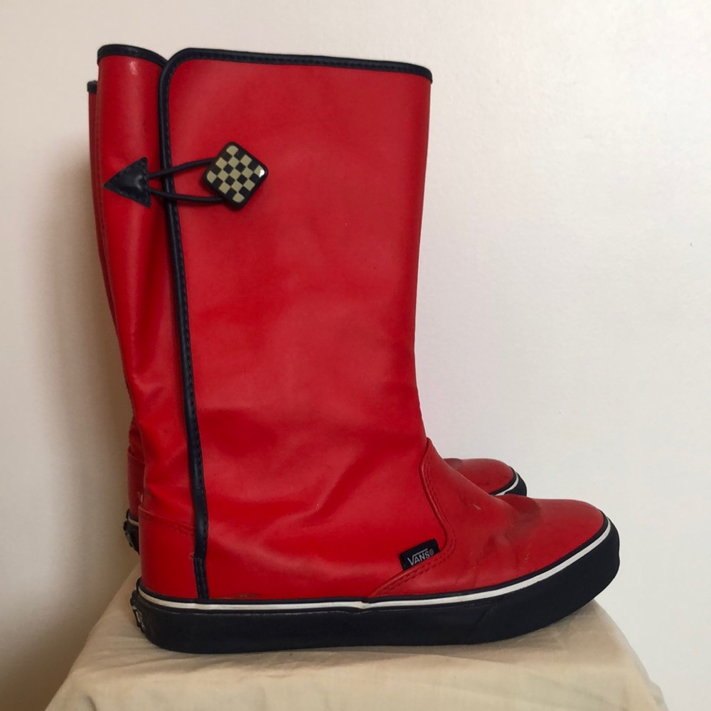 Ruby - Retro Red Vans Rain Boots 👠